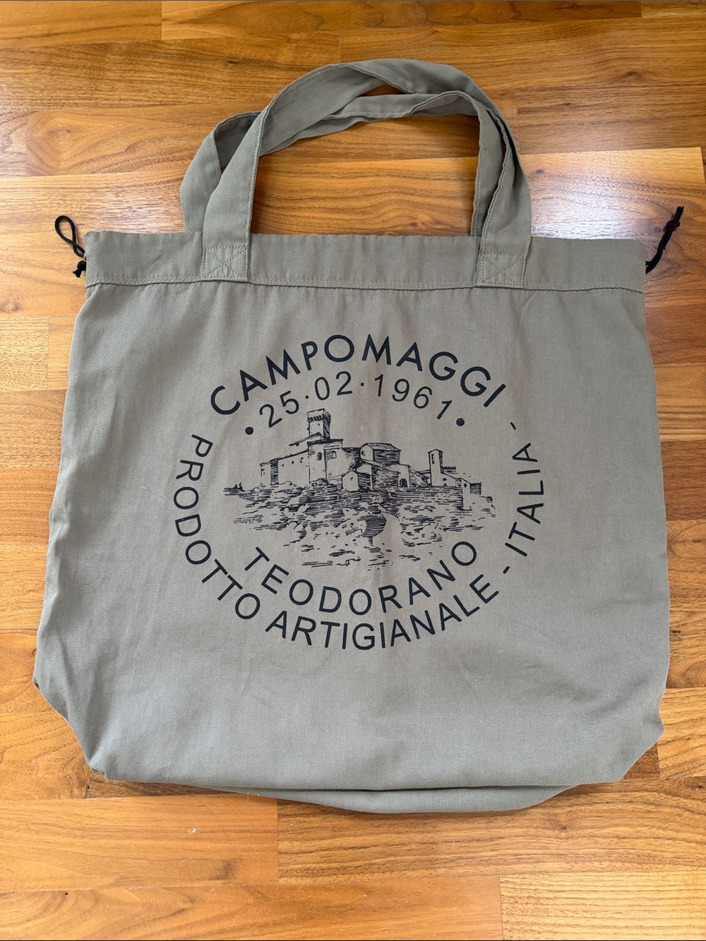 Campomaggi Olive Green Canvas Duster Shoulder Bag